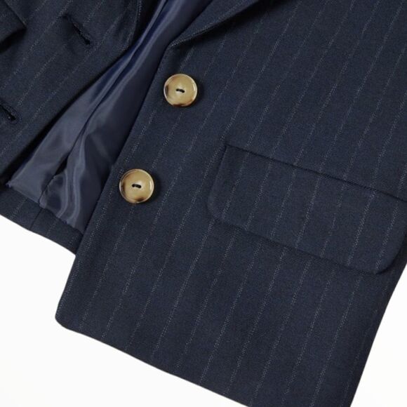 ZARA Kids | Navy Blue | BLAZER WITH LAPEL COLLAR AND LONG SLEEVES - Picture 3 of 8